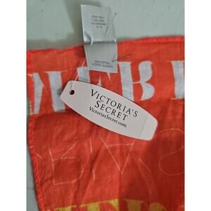 Victoria's Secret Orange/Pink Logo Swim Cover Pareo One Size NWT $60.00